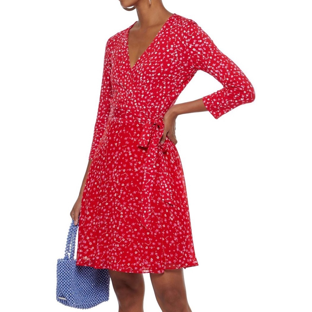 DIANE VON FURSTENBERGNew Irina floral-print mini wrap dress